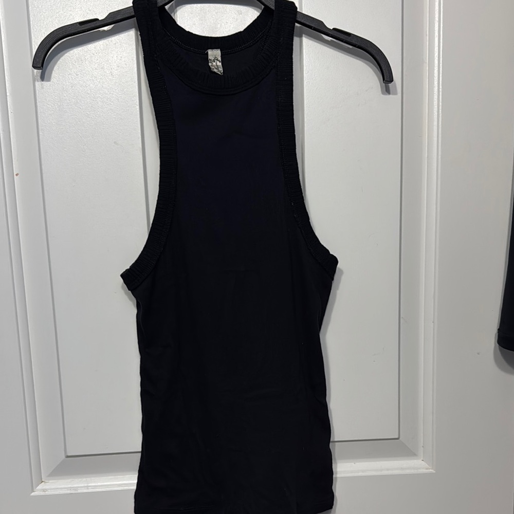 Zara Black Ribbed Tank Top